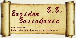 Božidar Bosioković vizit kartica